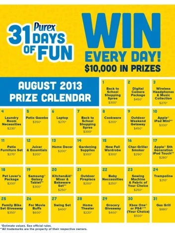 Purex 31 days of Fun Giveaways *Plus a separate giveaway just for my readers*