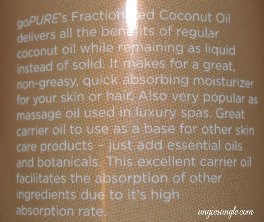Factionated Coconut Oil - Uses
