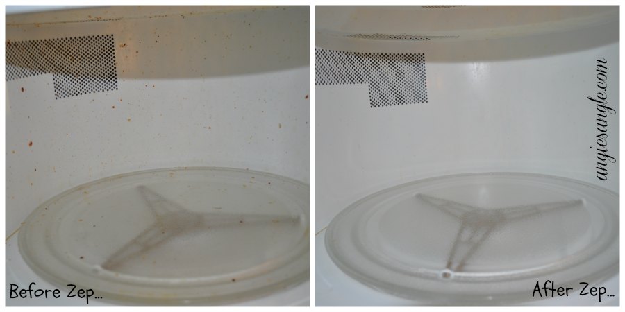 Zep Microwave Cleaner - Before and After Inner Microwave