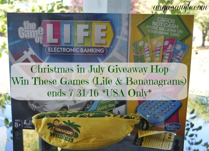 Christmas in July Giveaway Hop - Life and Bananagrams