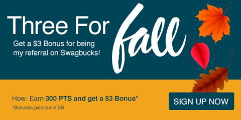 Three for Fall with Swagbucks