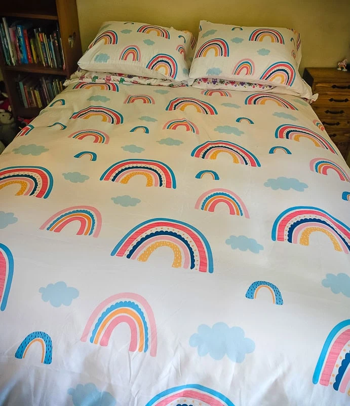 DONEUS Kids Duvet Cover Set,Cartoon Printed Microfiber 3 Pieces Bedding Set with 2 Pillowcases Comforter Cover (2)