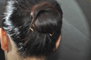 Goody Simple Style Spin Pins in a bun