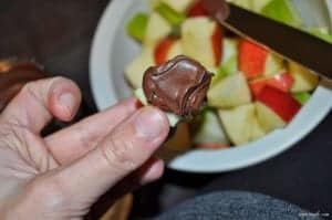 apple treat with nutella