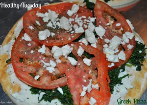Greek Pizza for Healthy Tuesday