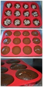 Heavenly Surprise Mini Cupcakes in Silicone Muffin Pan