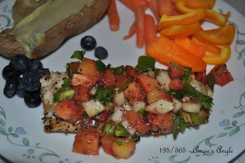 Catch the Moment 365 - Day 195 - Mahi Mahi with Nectarine Salsa - Finished Plate