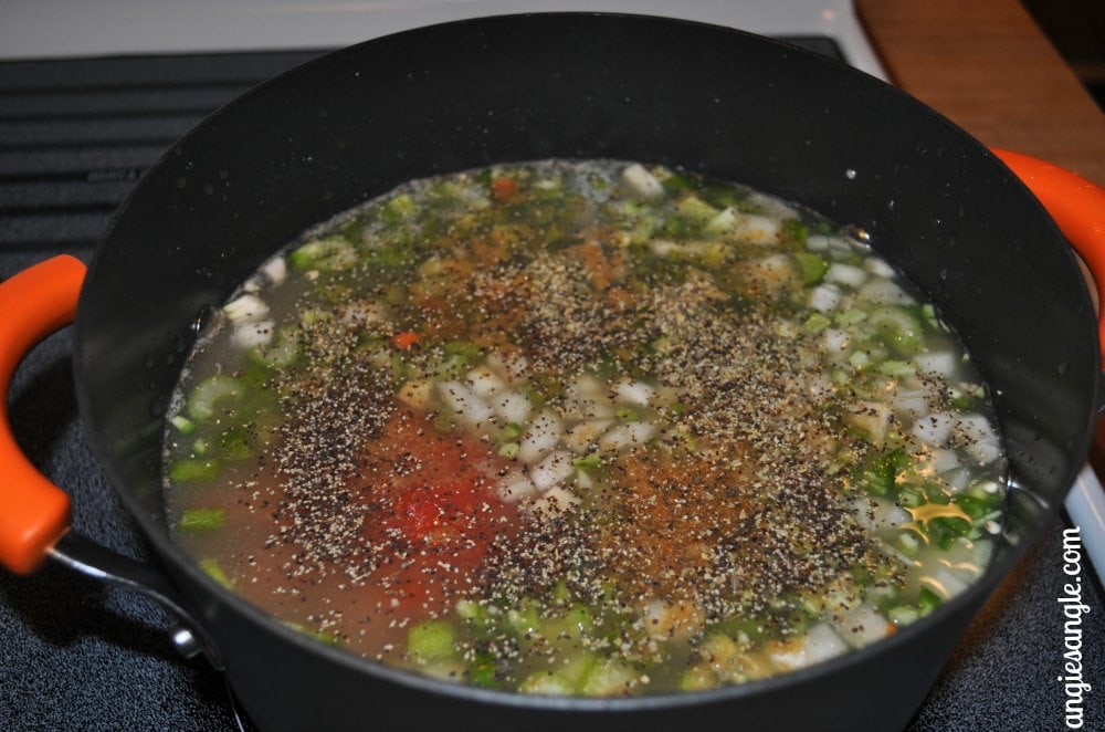 Chicken Soup with Jalapeno and Lime - Simmering