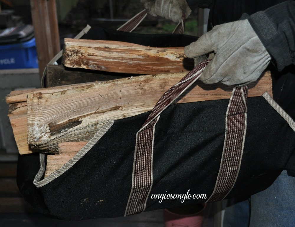 Easy Way to Carry Your Firewood #logbag