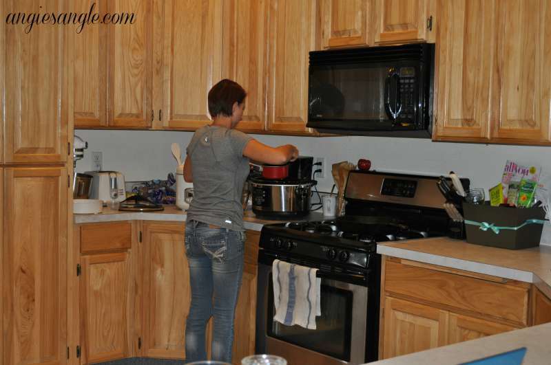 Catch the Moment 365 - Day 218 - Debbie in her new kitchen