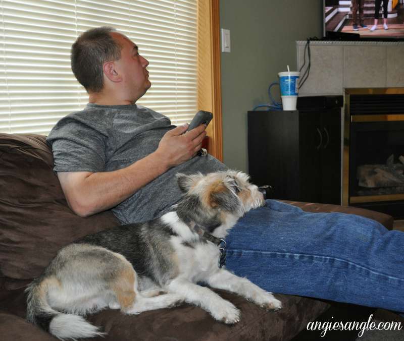 Catch the Moment 365 - Day 242 - Sam and Jason watching Tv