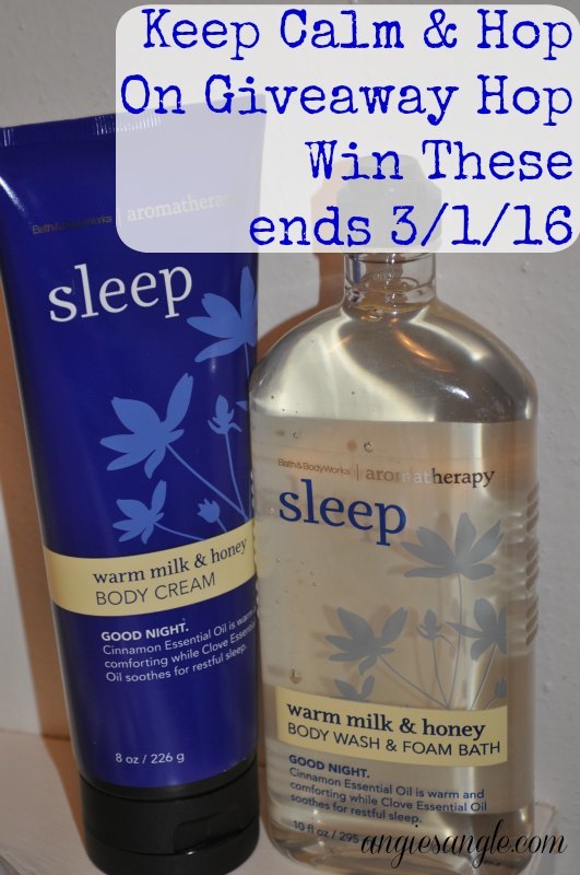 Keep Calm and Hop On Giveaway Hop - Win Bath & Body Works