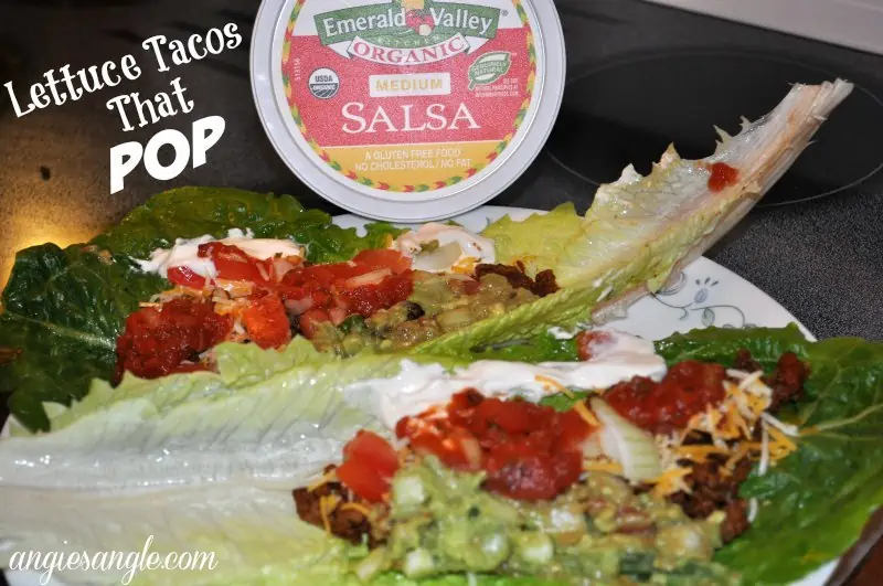 Lettuce Tacos That Pop - Plated Food and Title