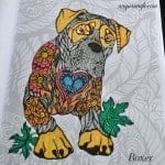 Dogs Art Coloring Book - Finished Boxer