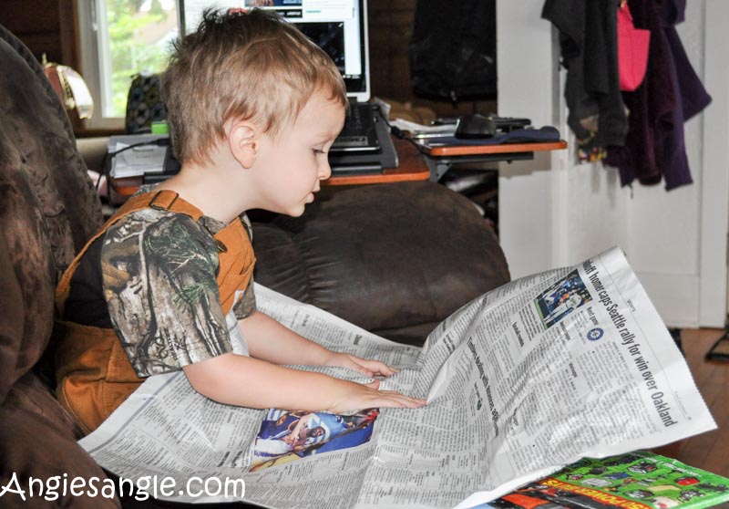 Catch the Moment 366 - Day 146 - Reading the Newspaper With Auntie
