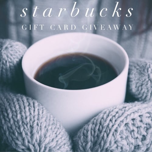 Starbucks Gift Card Giveaway ends 1/11/17