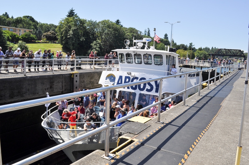 Ballard Locks Cruise Ship Rise