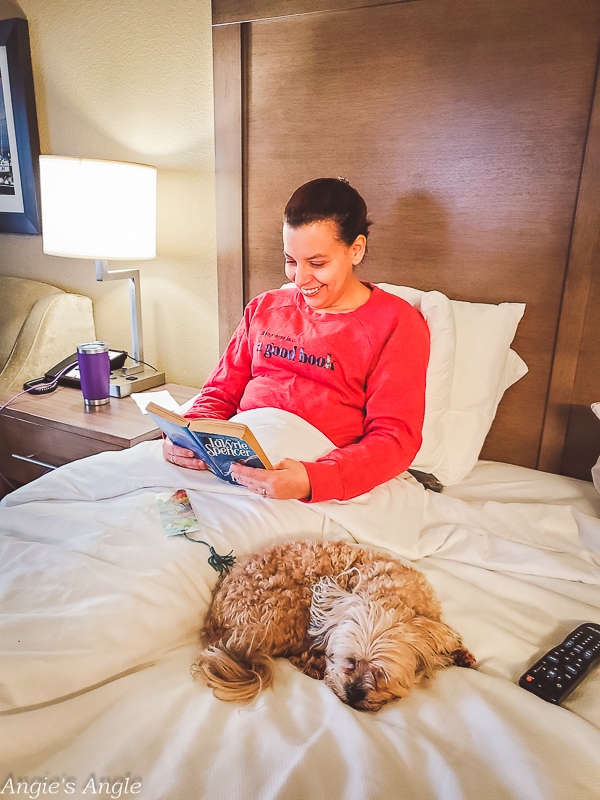 Happiness Is a Good Book from Happiness Is Inc - Lounging in the Comfort Suites Columbia River