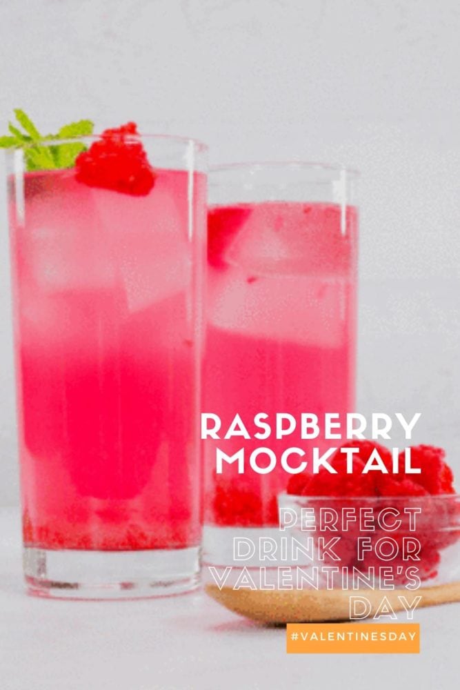 Cozy Valentines Night In - Raspberry Mocktail - Pin