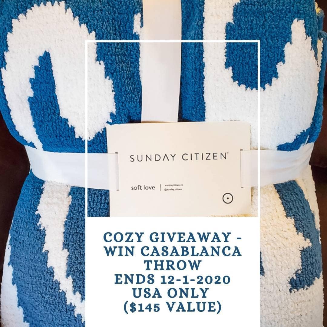Cozy Time Your Chance to Win the Sunday Citizen Casablanca Throw