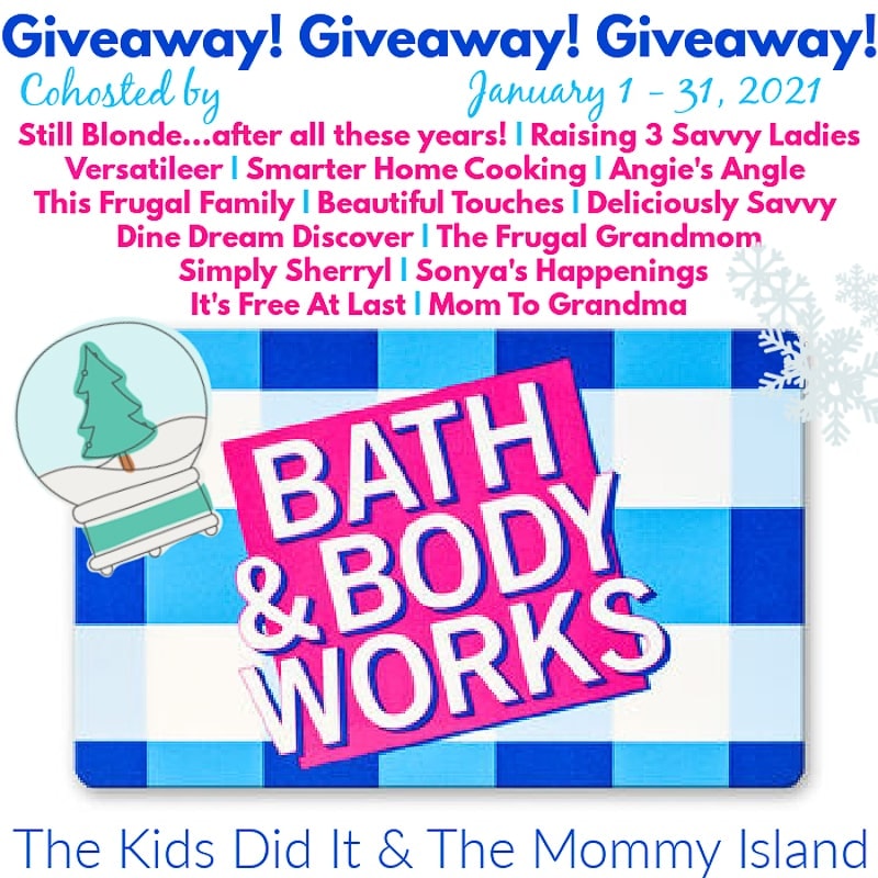 January 100 Bath and Body Works Giveaway