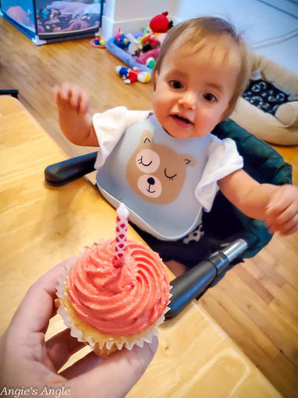 Lily Enjoys a Cupcake & Presents for her Birthday (2 of 14)