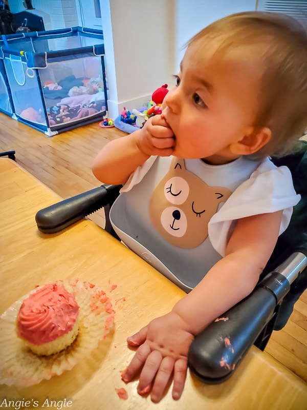 Lily Enjoys a Cupcake & Presents for her Birthday (5 of 14)