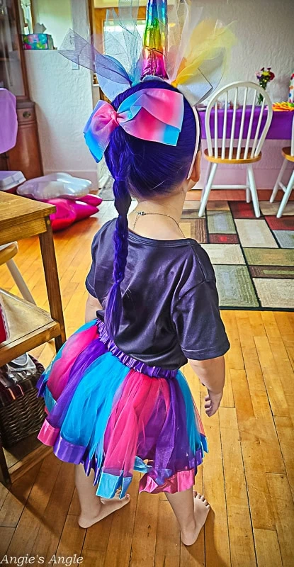 Fancy Black Unicorn Birthday Outfit - Back