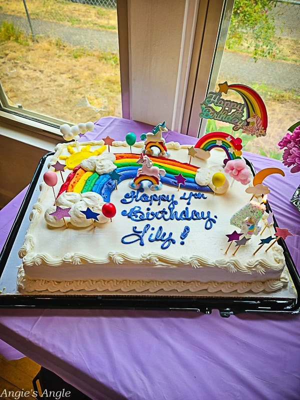 Costco Cake with Unicorn Toppings