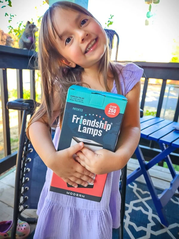 Lily Holding Our Friendship Lamp